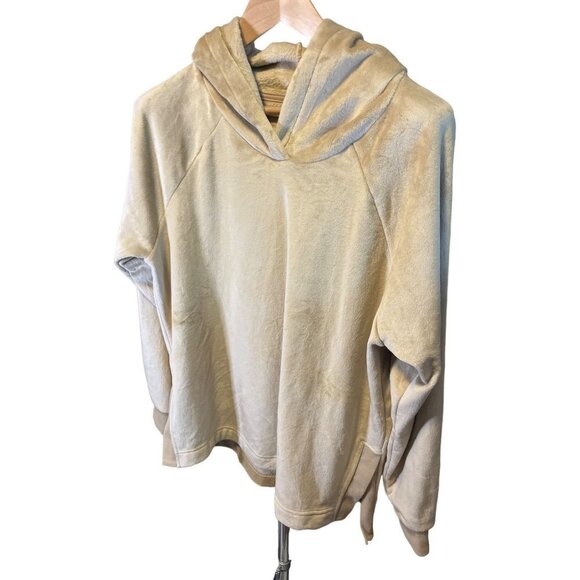 Members Mark Plush Tan Brown Pullover Hooded Top Sz XL - Picture 3 of 9
